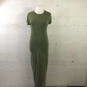 NWT LulaRoe Maria Mineral Wash Green Maxi T Dress